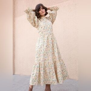 Meadows Amaryllis Dress Folk Floral Size 2